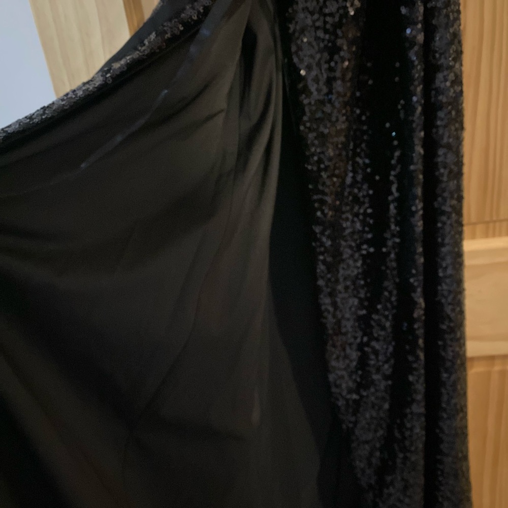 Aidan Mattox Black Sequin Dress